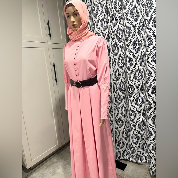 Vintage Casual Pink,Blue and Burgundy maxi floor length dresses- S,M,L and XL - Picture 9 of 10